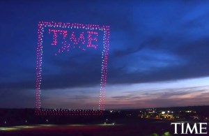 How Intel flew a swarm of nearly 1,000 drones in a formation for this month's TIME magazine cover article image